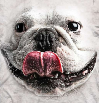 Silly Bulldog Face - Adult Unisex T-Shirt