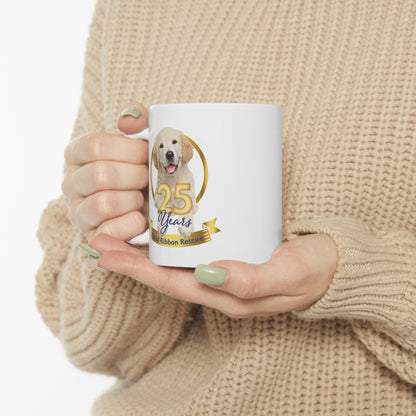 Gold Ribbon Rescue 25 Years Puppy - 11oz Ceramic Mug