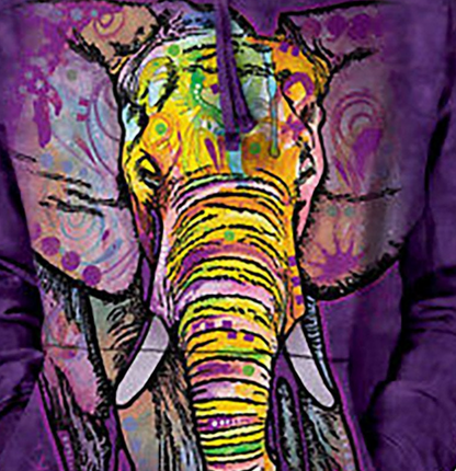 Russo Elephant - Adult Unisex Hoodie Sweatshirt