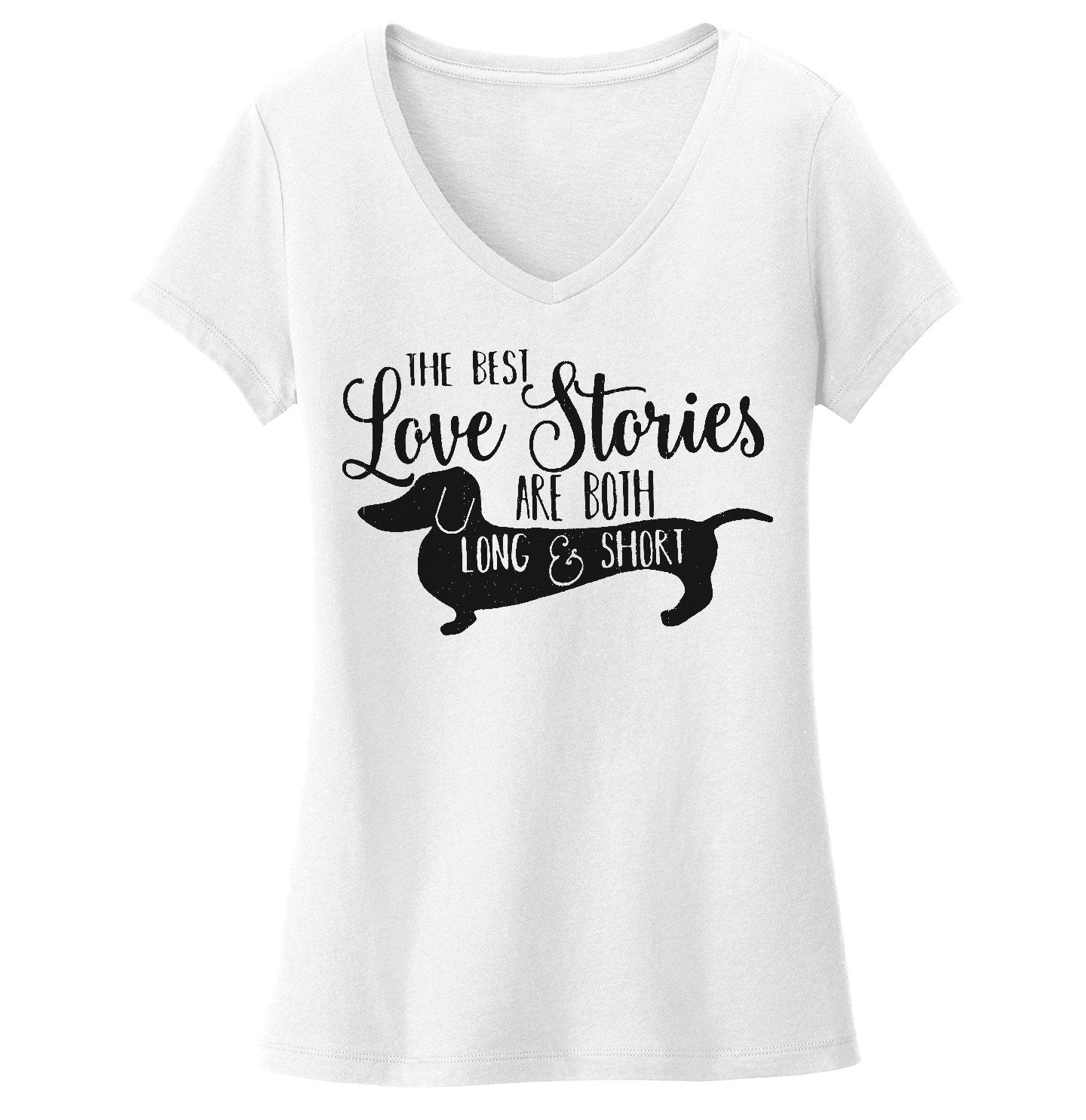 Dachshund Love Stories - Women's V-Neck T-Shirt