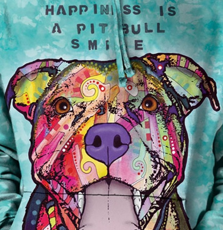 Pit Bull Smile - Adult Unisex Hoodie Sweatshirt