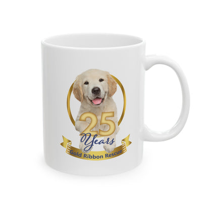 Gold Ribbon Rescue 25 Years Puppy - 11oz Ceramic Mug