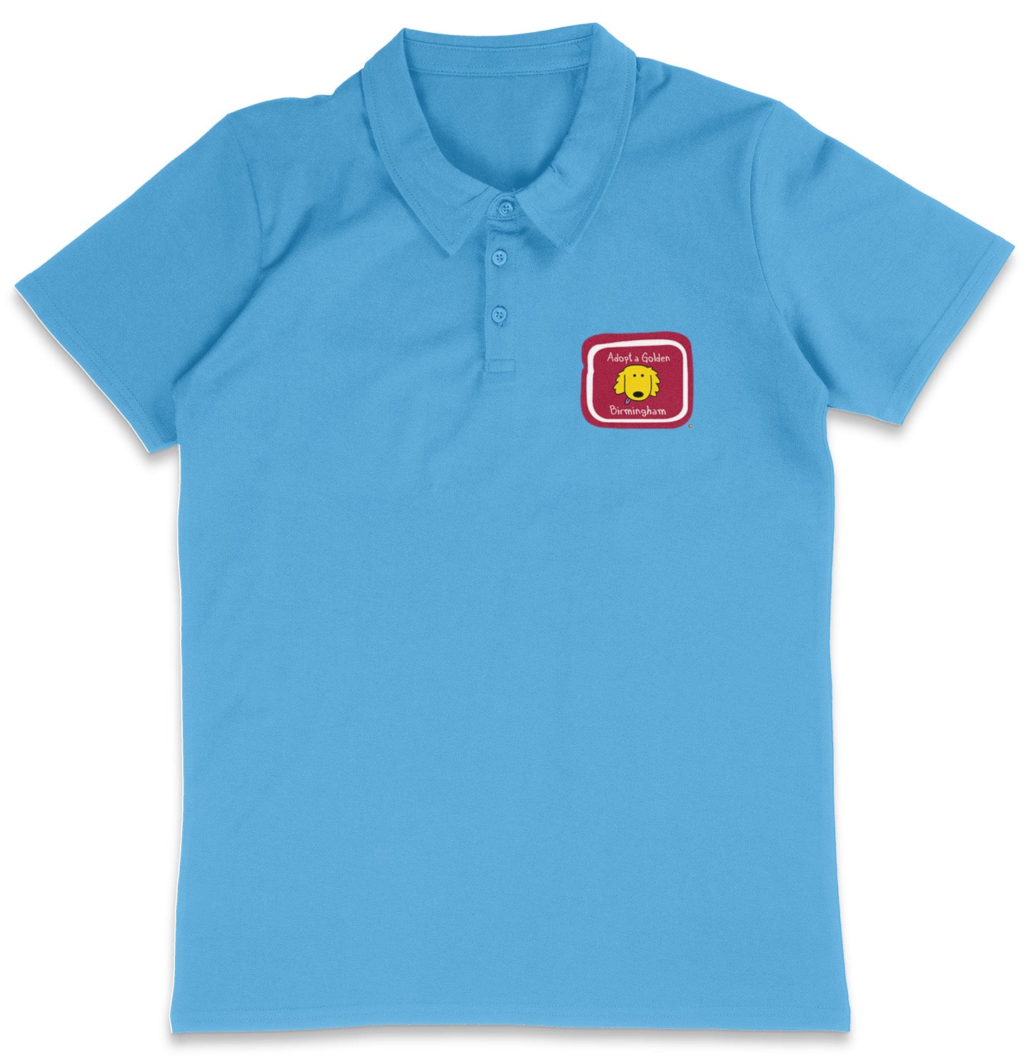 Adopt a Golden Birmingham LC Logo - Adult Micro-Mesh Polo - Tropical Blue - 2X-Large - Light Blue