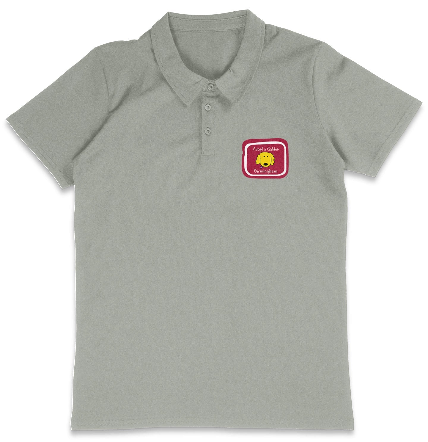 Adopt a Golden Birmingham LC Logo - Adult Micro-Mesh Polo - Kelly Green - Medium - Grey