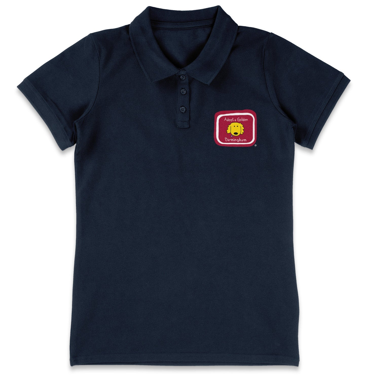 Adopt a Golden Birmingham LC Logo - Women's Micro-Mesh Polo - Kelly Green - Large - Navy
