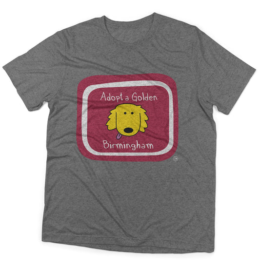 Adopt a Golden Birmingham Logo - Adult Tri-Blend T-Shirt