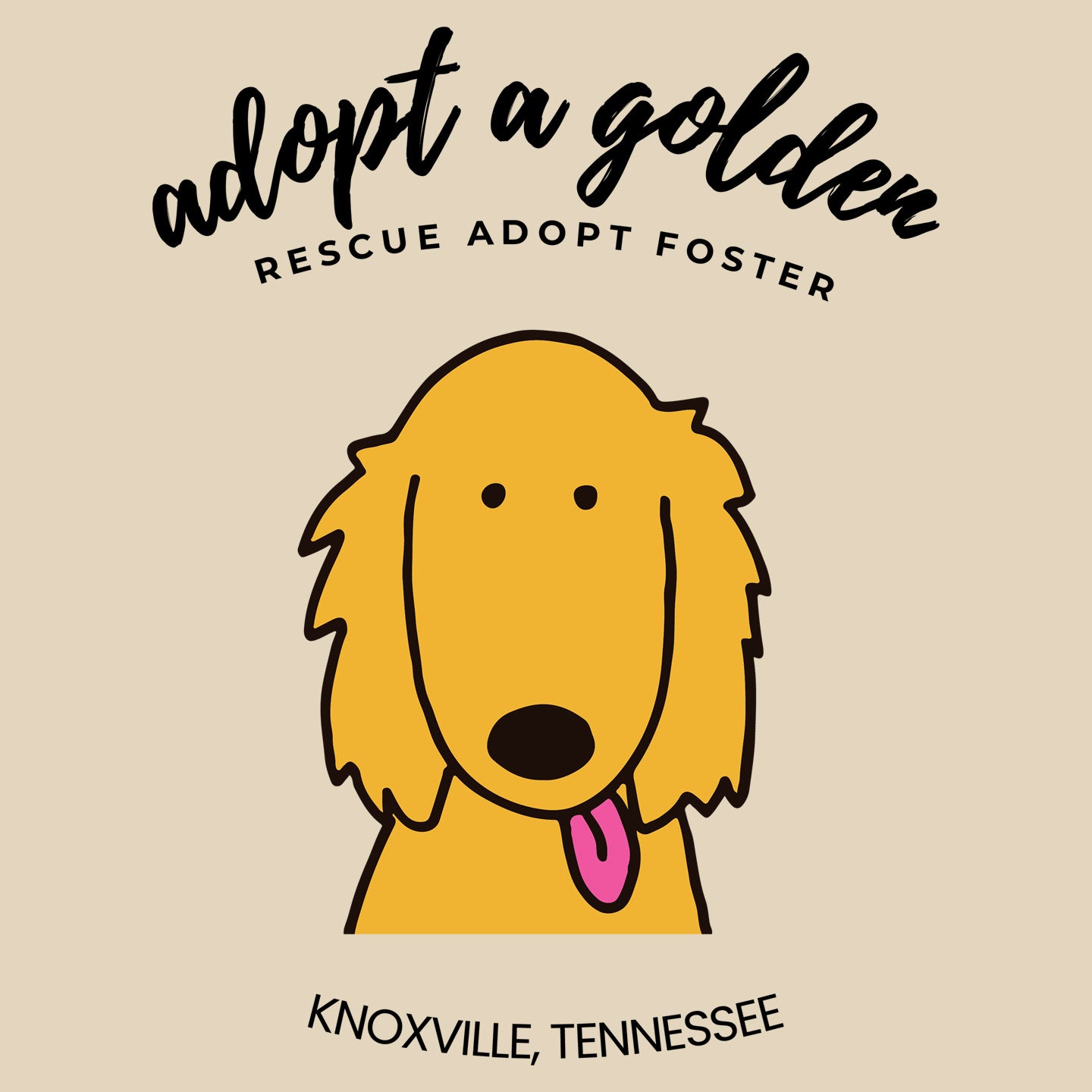 AGK Adopt A Golden - Adult Unisex Heavyweight Garment-Dyed T-shirt - Graphic