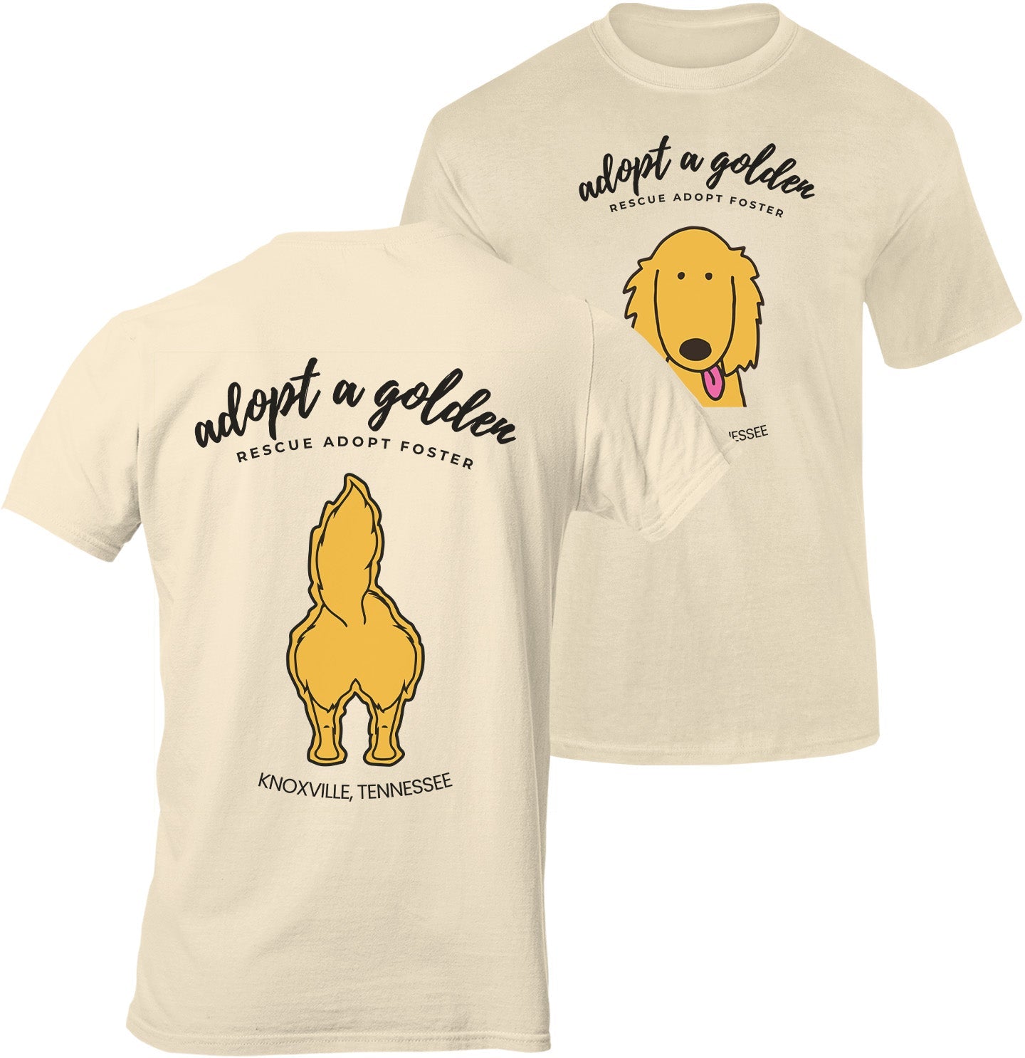 AGK Adopt A Golden - Adult Unisex Heavyweight Garment-Dyed T-shirt - Neutral