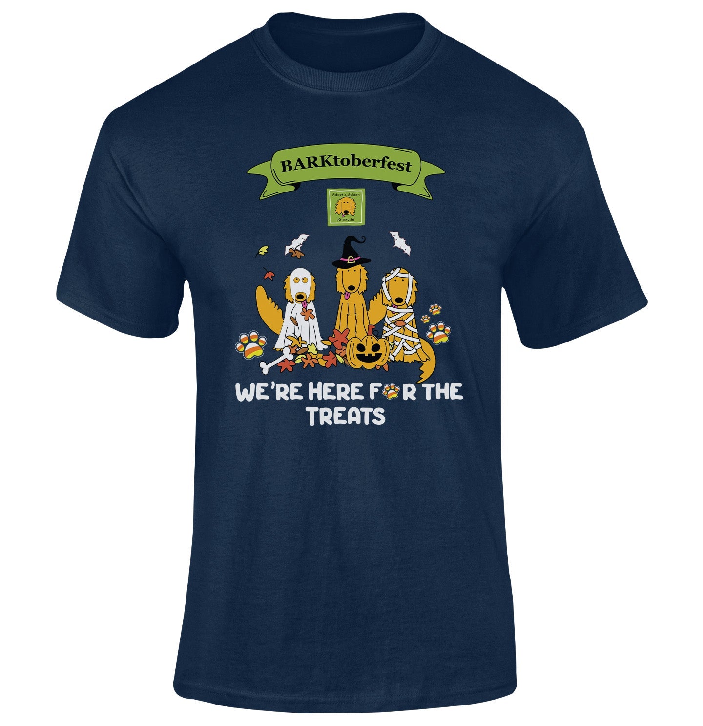 AGK BARKtoberfest - Adult Unisex Heavyweight Garment-Dyed T-shirt - Navy