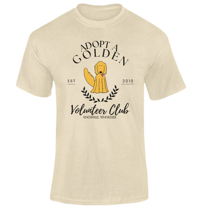 AGK Adopt A Golden Volunteer Club - Adult Unisex Heavyweight Garment-Dyed T-shirt - Neutral