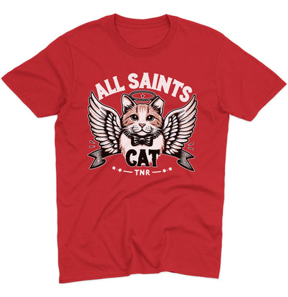 All Saints Cat TNR Logo - Adult Unisex T-Shirt - Grey - X-Large - Sizes