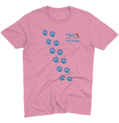 AVHS Volunteer Paw Prints - Adult Unisex T-Shirt - Grey - X-Large - Sizes
