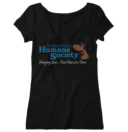 AVHS Logo - Women's V-Neck T-Shirt - Black