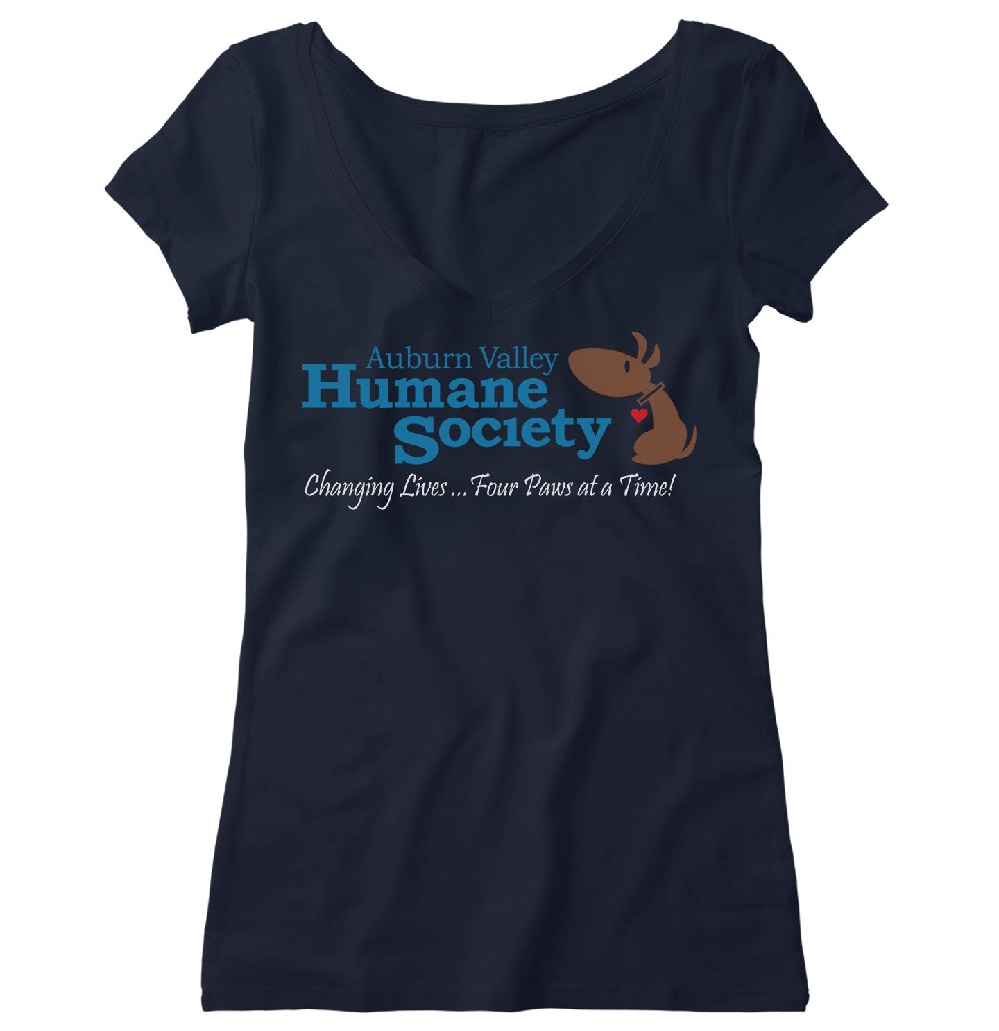 AVHS Logo - Women's V-Neck T-Shirt - Navy