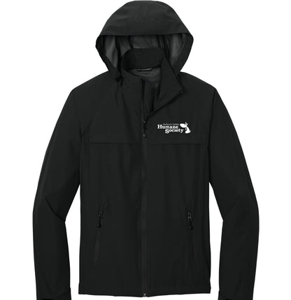 AVHS White Logo Left Chest - Adult Unisex Waterproof Jacket - Black - 2X-Large - Black