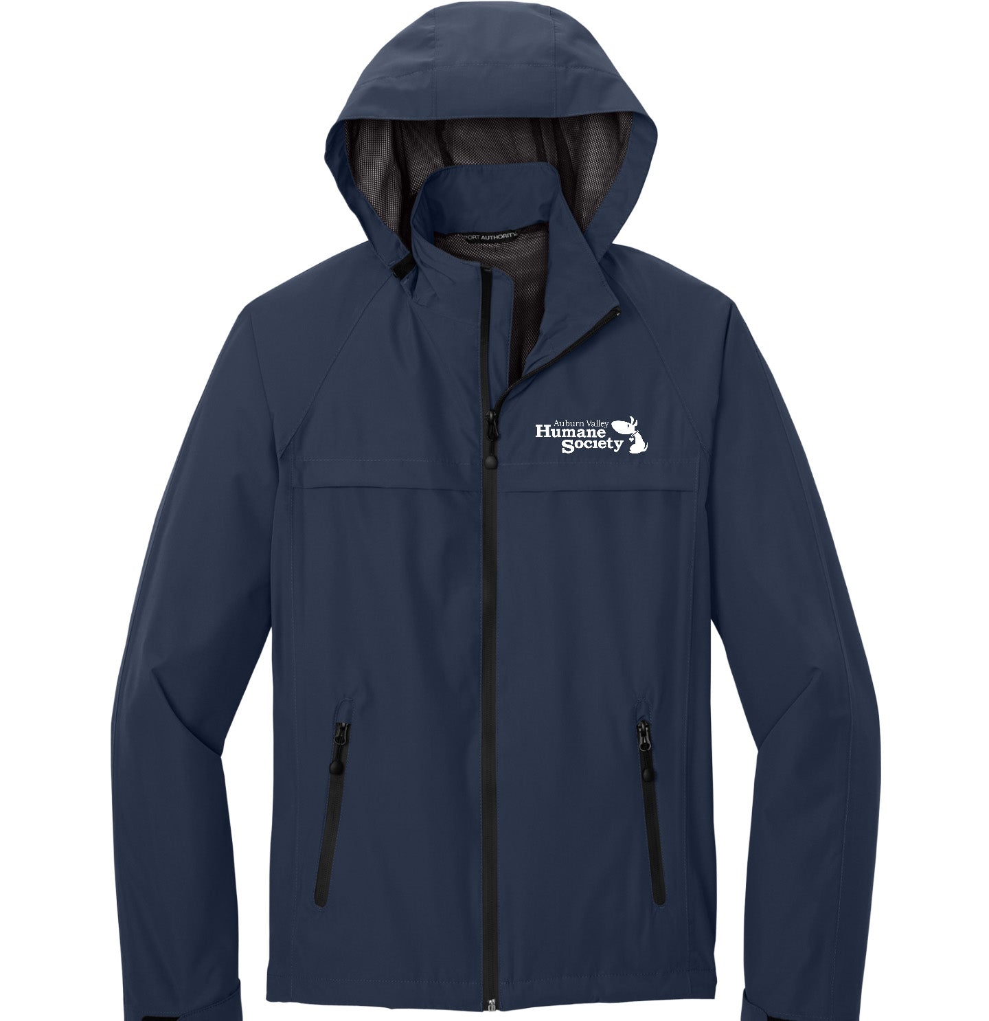 AVHS White Logo Left Chest - Adult Unisex Waterproof Jacket - Black - 3X-Large - Navy