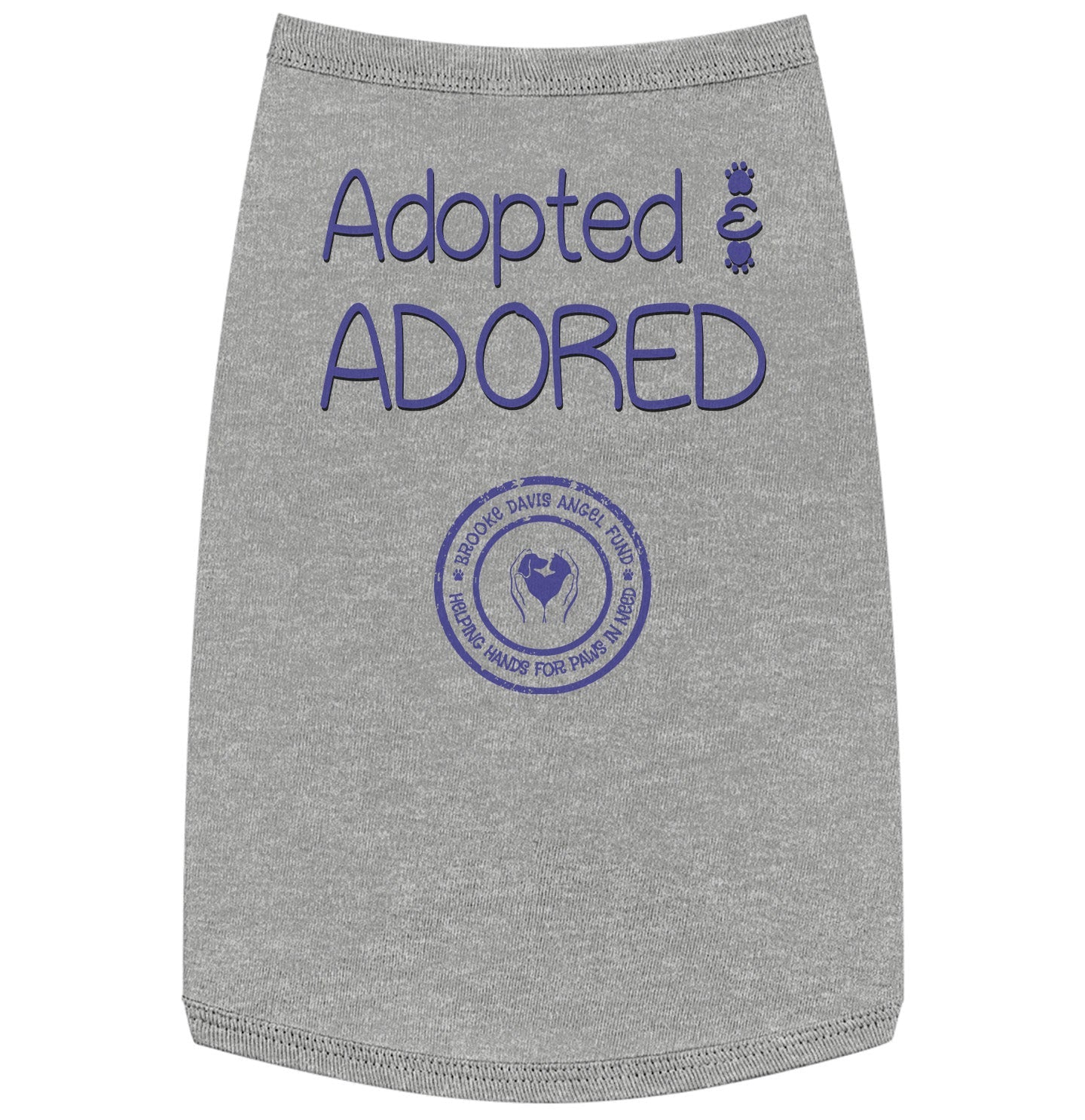 Adopted and Adored BDAF - Pet Tank Top - Grey