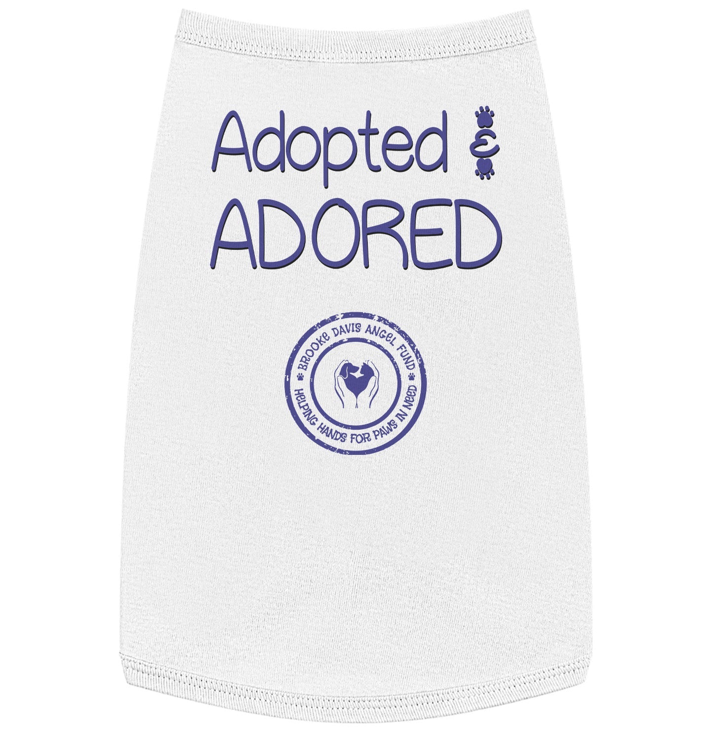 Adopted and Adored BDAF - Pet Tank Top - White