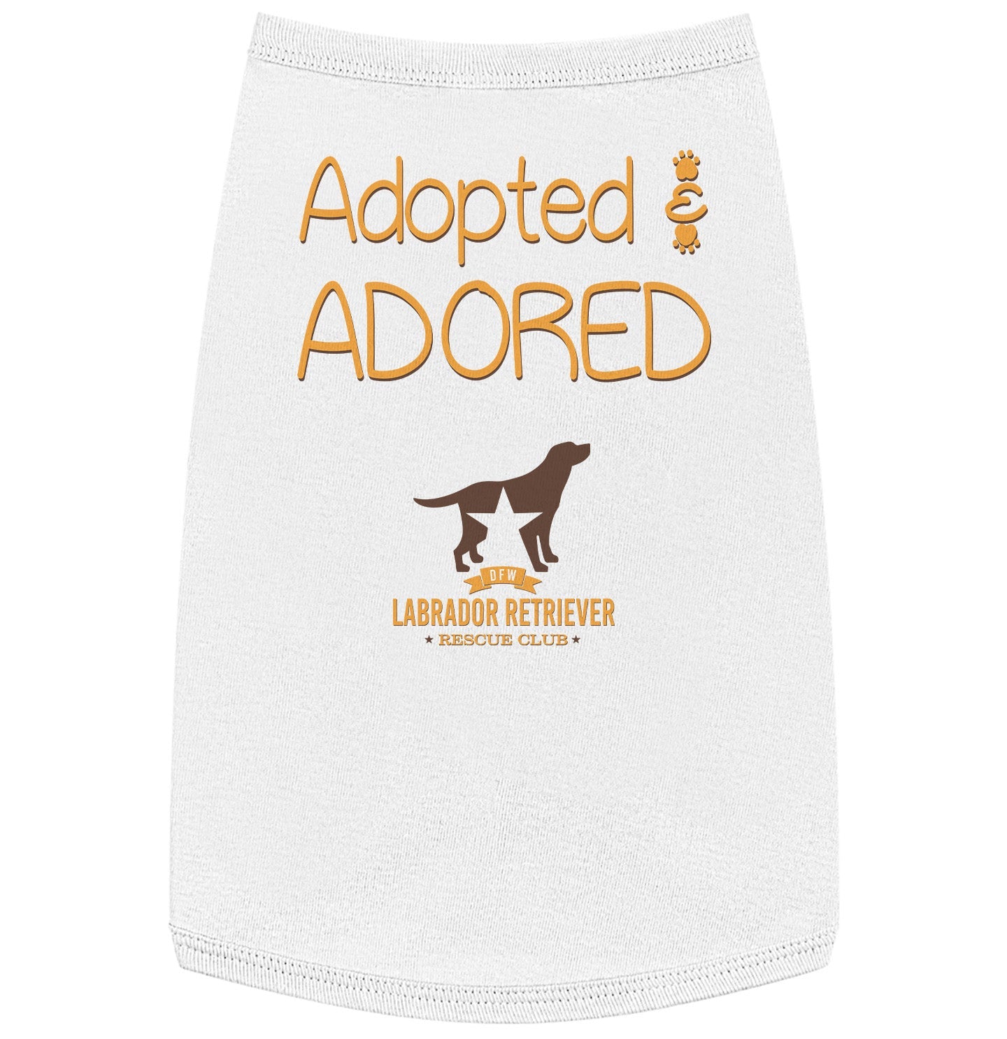 Adopted and Adored DFWLRR - Pet Tank Top - White