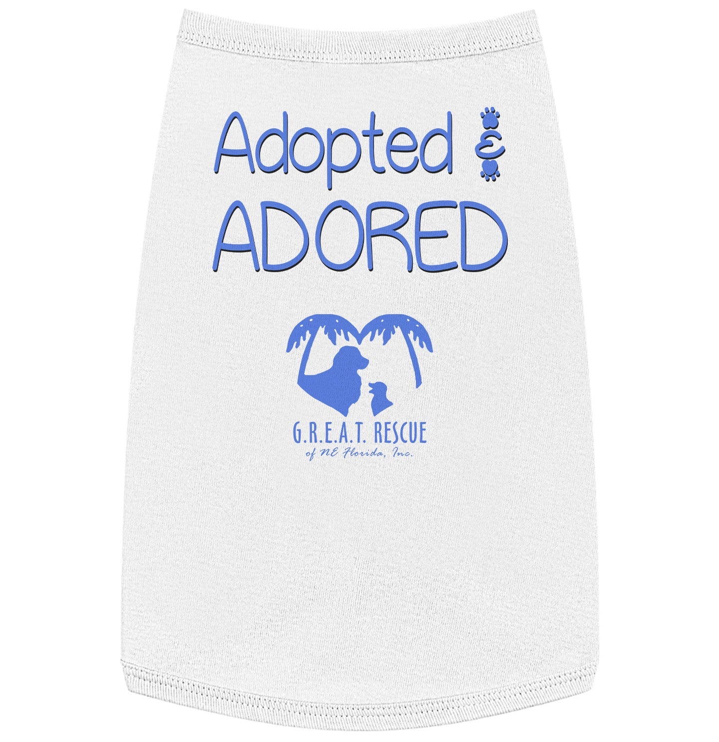 Adopted and Adored GREAT Rescue - Pet Tank Top - White