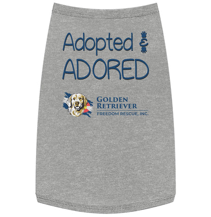 Adopted and Adored GRFR - Pet Tank Top - Grey