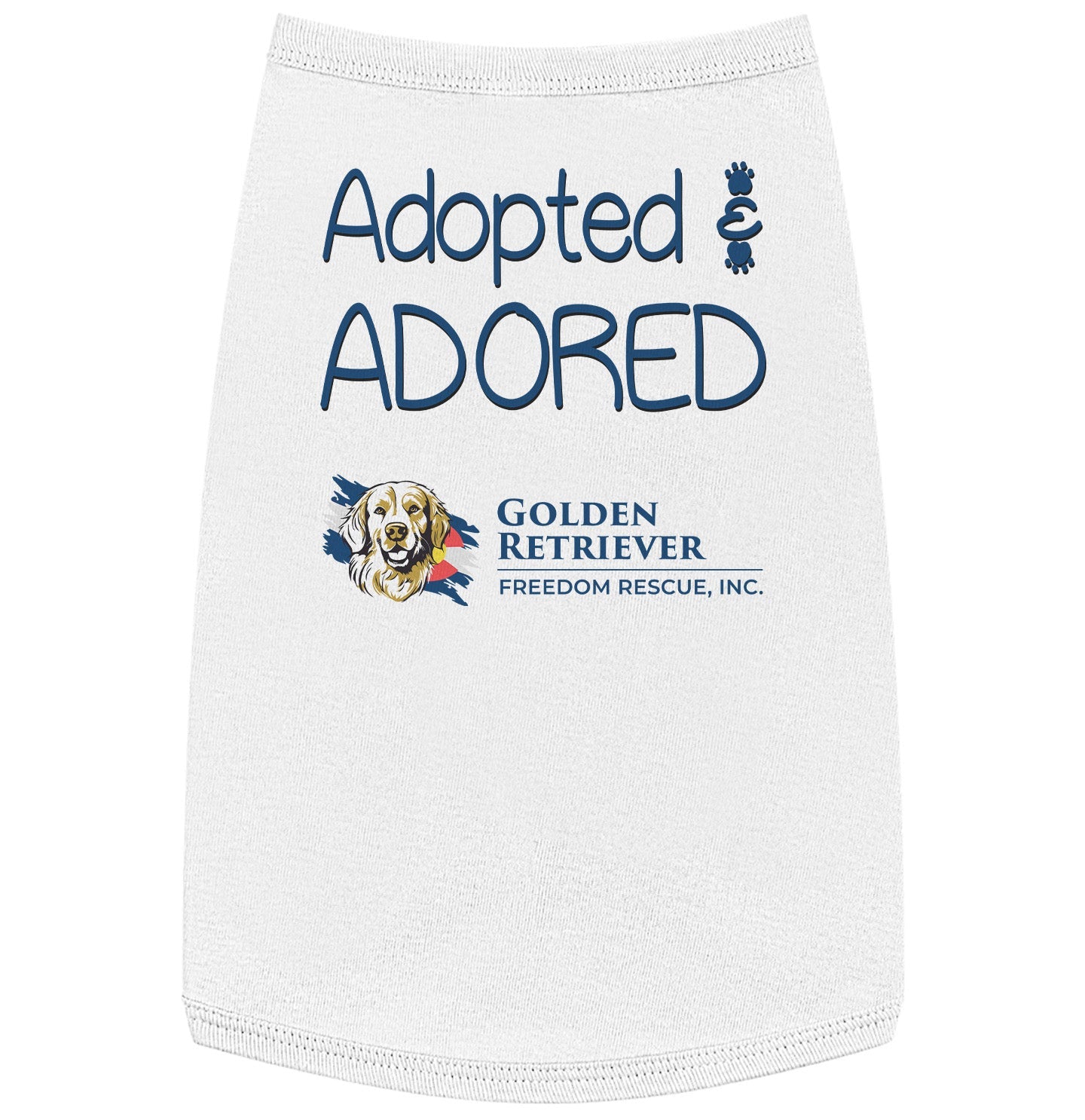 Adopted and Adored GRFR - Pet Tank Top - White