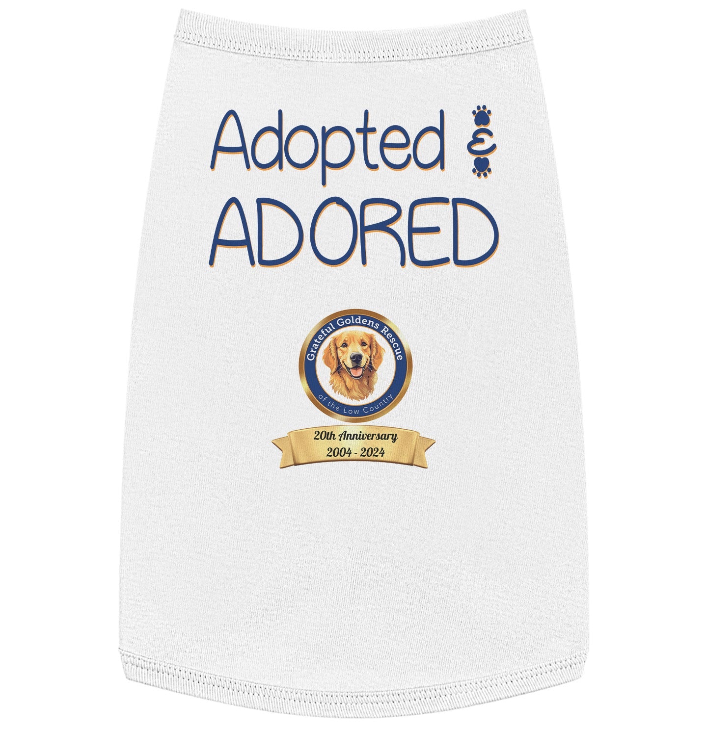 Adopted and Adored GGRLC - Pet Tank Top - White