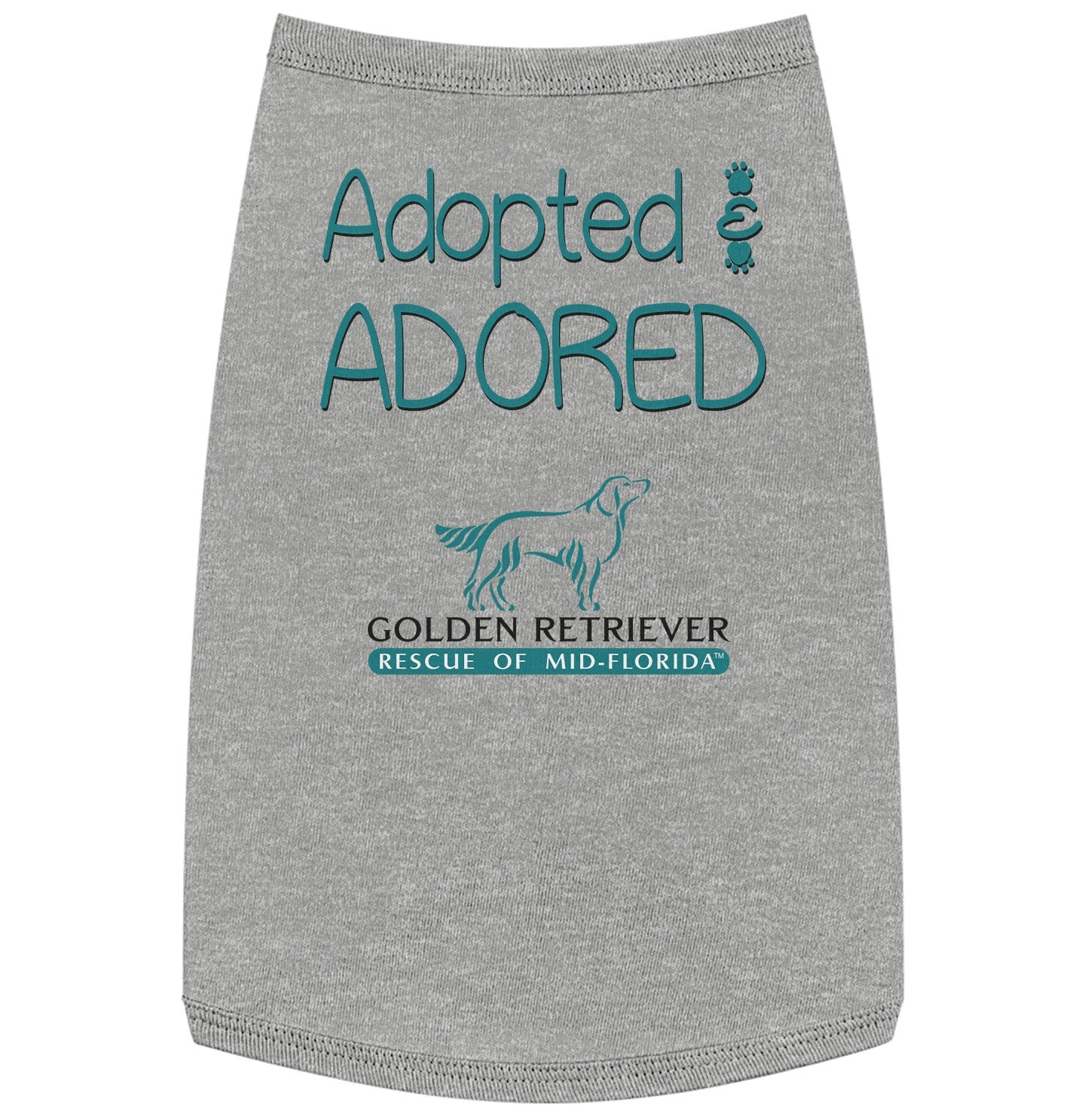 Adopted and Adored GRRMF - Pet Tank Top - Grey