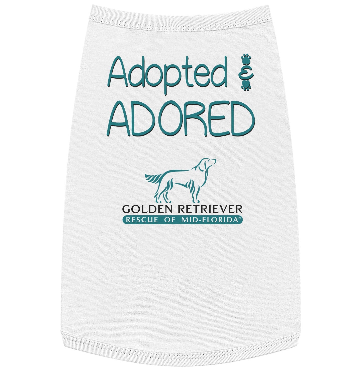 Adopted and Adored GRRMF - Pet Tank Top - White