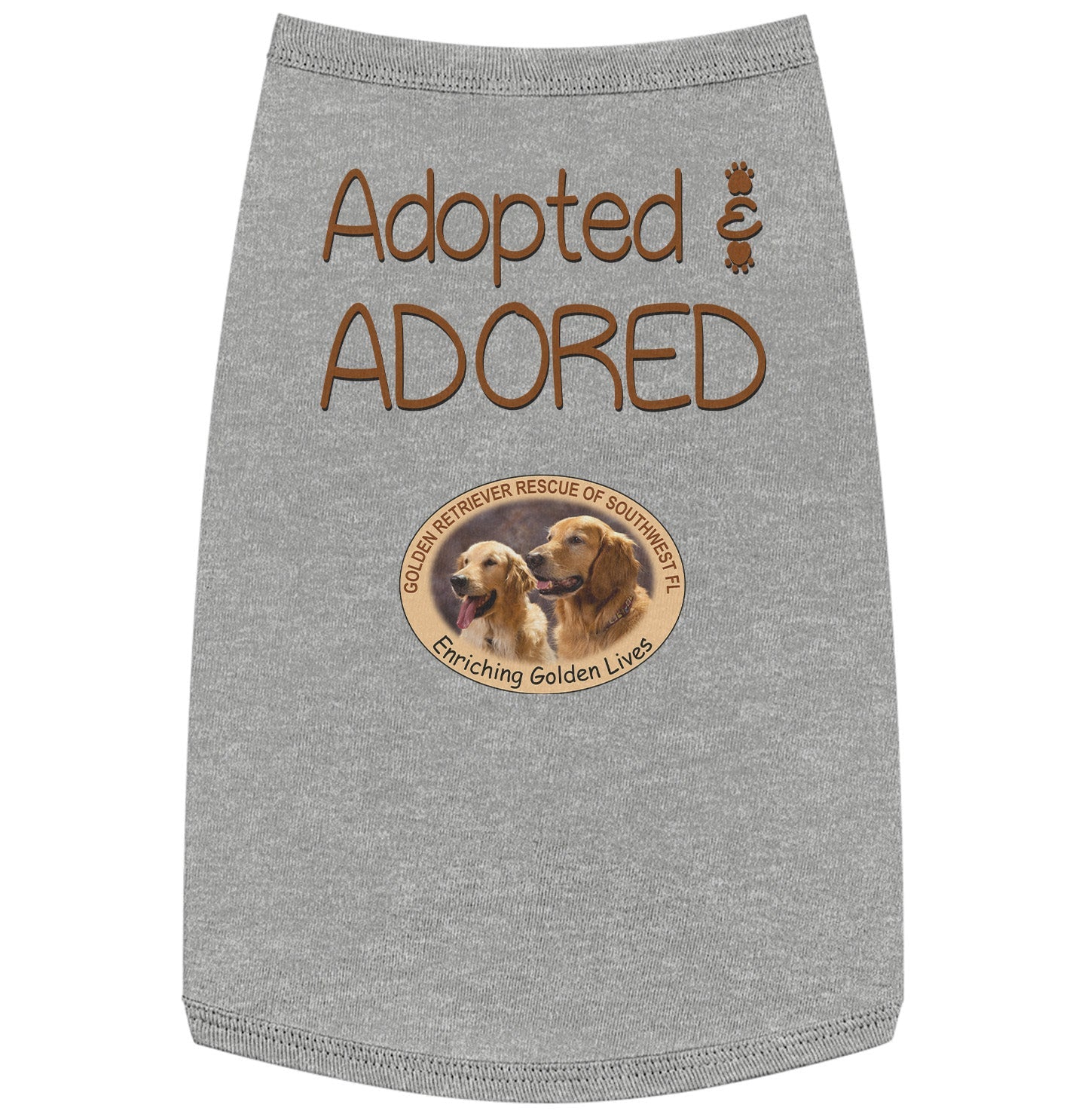 Adopted and Adored GRRSWF - Pet Tank Top - Grey