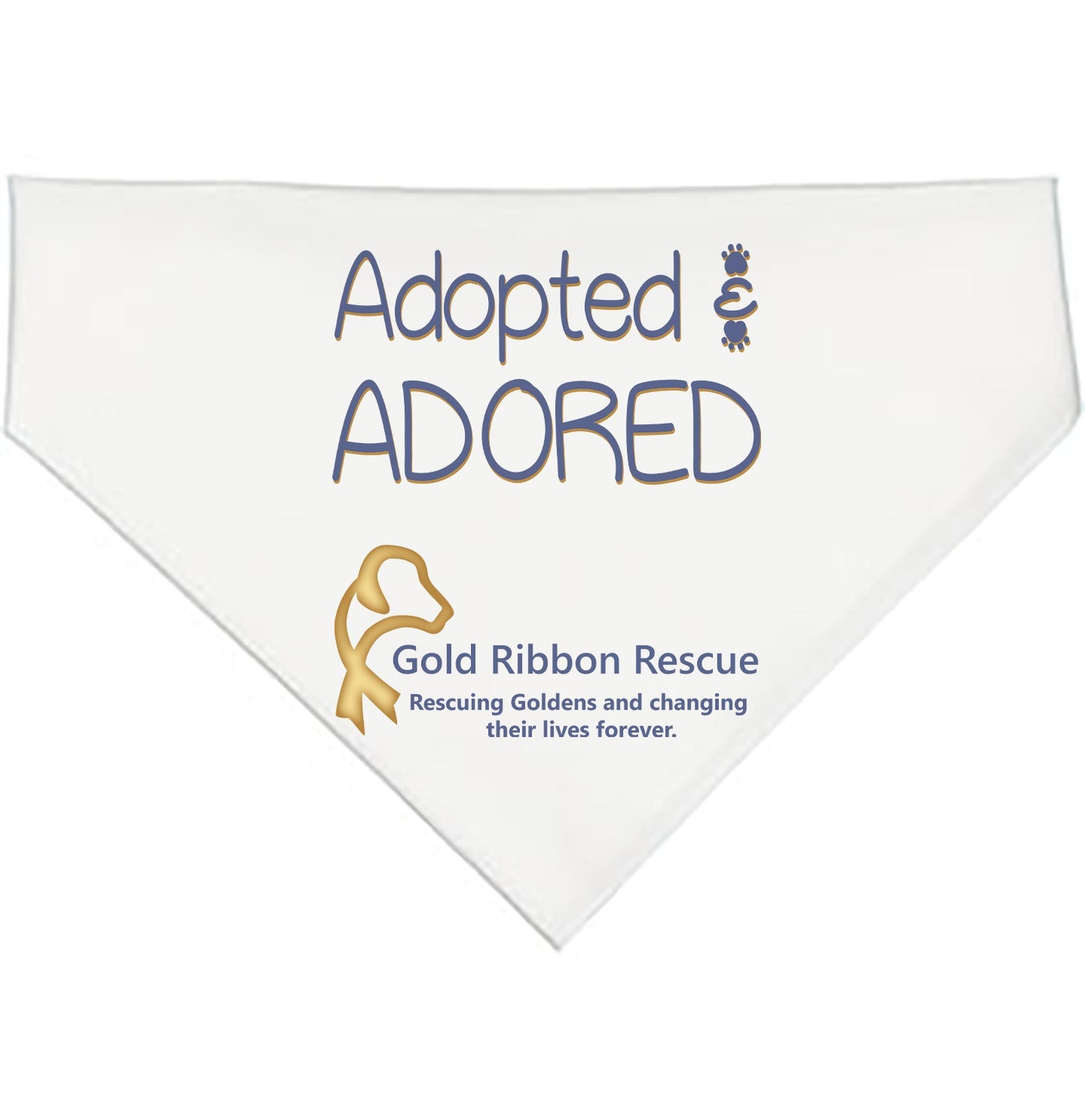 Adopted and Adored Gold Ribbon Rescue - Doggie Bandana