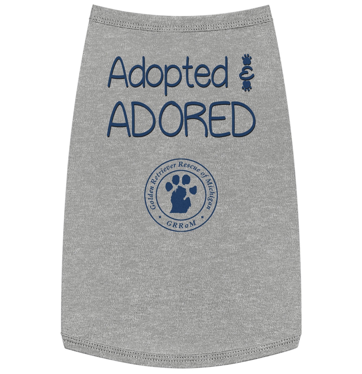 Adopted and Adored GRRoM - Pet Tank Top - Grey