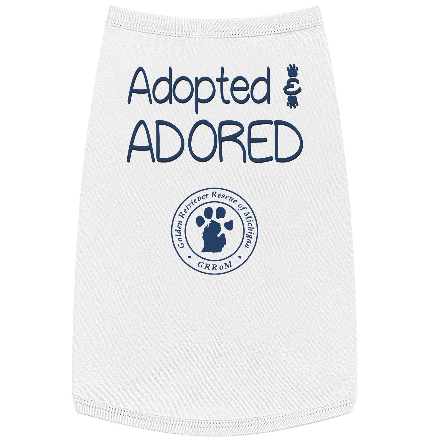 Adopted and Adored GRRoM - Pet Tank Top - White