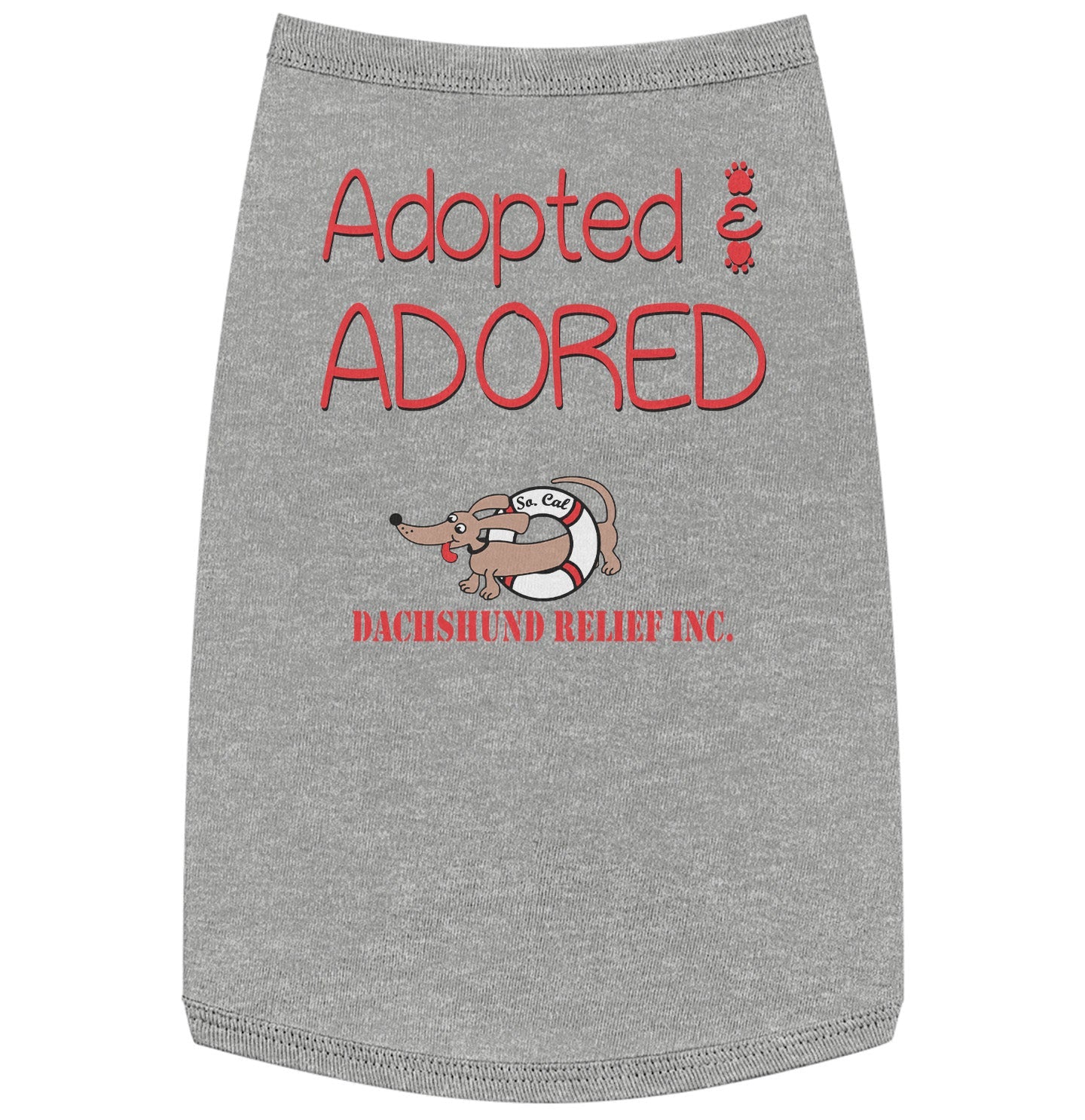 Adopted and Adored SCDR - Pet Tank Top - Grey