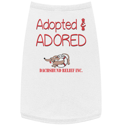 Adopted and Adored SCDR - Pet Tank Top - White