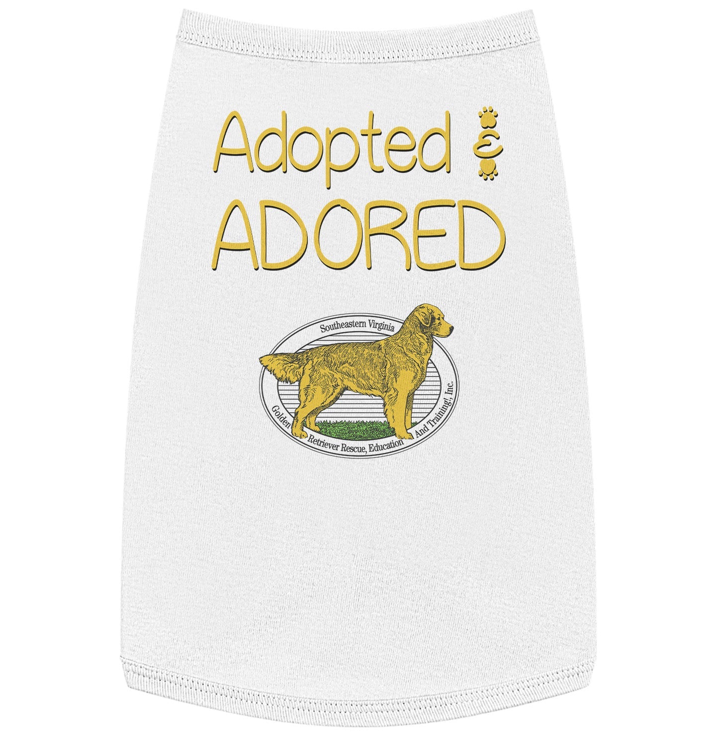 Adopted and Adored SEVA GRREAT - Pet Tank Top - White