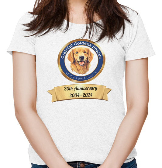 Grateful Golden Rescue 20th Anniversary Logo - Women's Tri-Blend T-Shirt