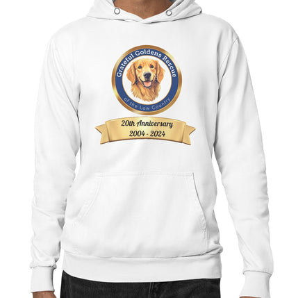 Grateful Golden Rescue 20th Anniversary Logo - Adult Unisex Hoodie Sweatshirt