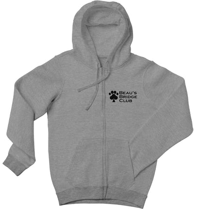 BBC Left Chest Logo - Adult Unisex Full-Zip Hoodie Sweatshirt - Grey