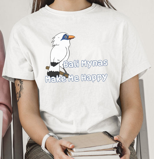 Bali Myna Toon Make Me Happy - Adult Unisex T-Shirt - Main