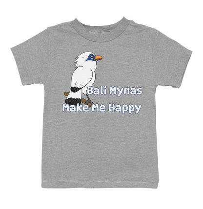 Bali Myna Toon Make Me Happy - Toddler Unisex T-Shirt - Grey