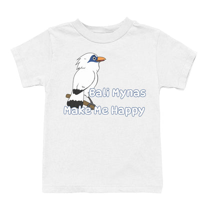 Bali Myna Toon Make Me Happy - Toddler Unisex T-Shirt - White