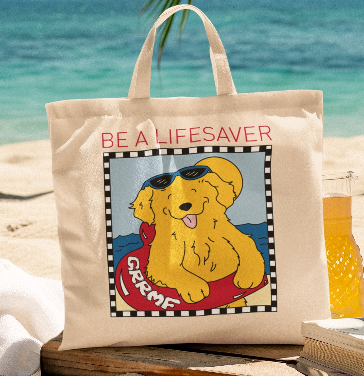 Golden Life Saver - Cotton Canvas Tote - Main