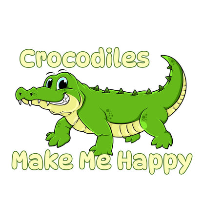 Crocodile Toon Make Me Happy - Toddler Unisex T-Shirt - Graphic