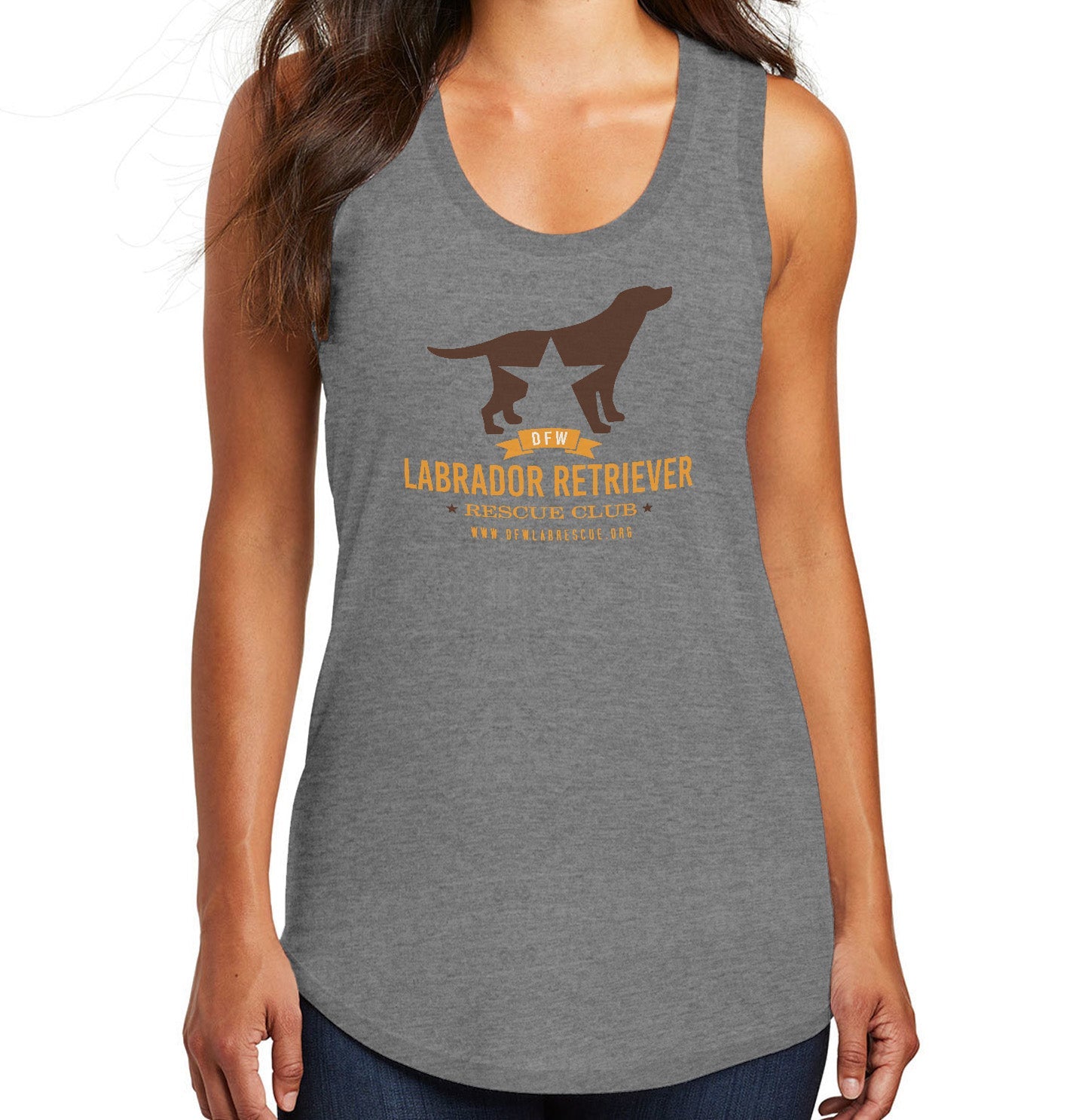 DFW Lab Rescue Logo - Women's Tri-Blend Racerback Tank