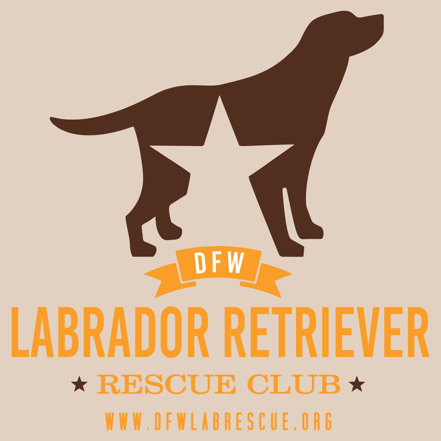 DFW Lab Rescue Logo - Cotton Canvas Tote