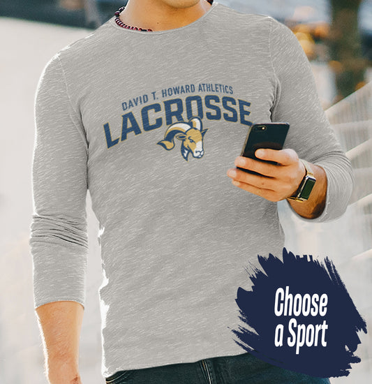 DTH Rams Athletics Full Color Sport Arch - Adult Unisex Long Sleeve T-Shirt