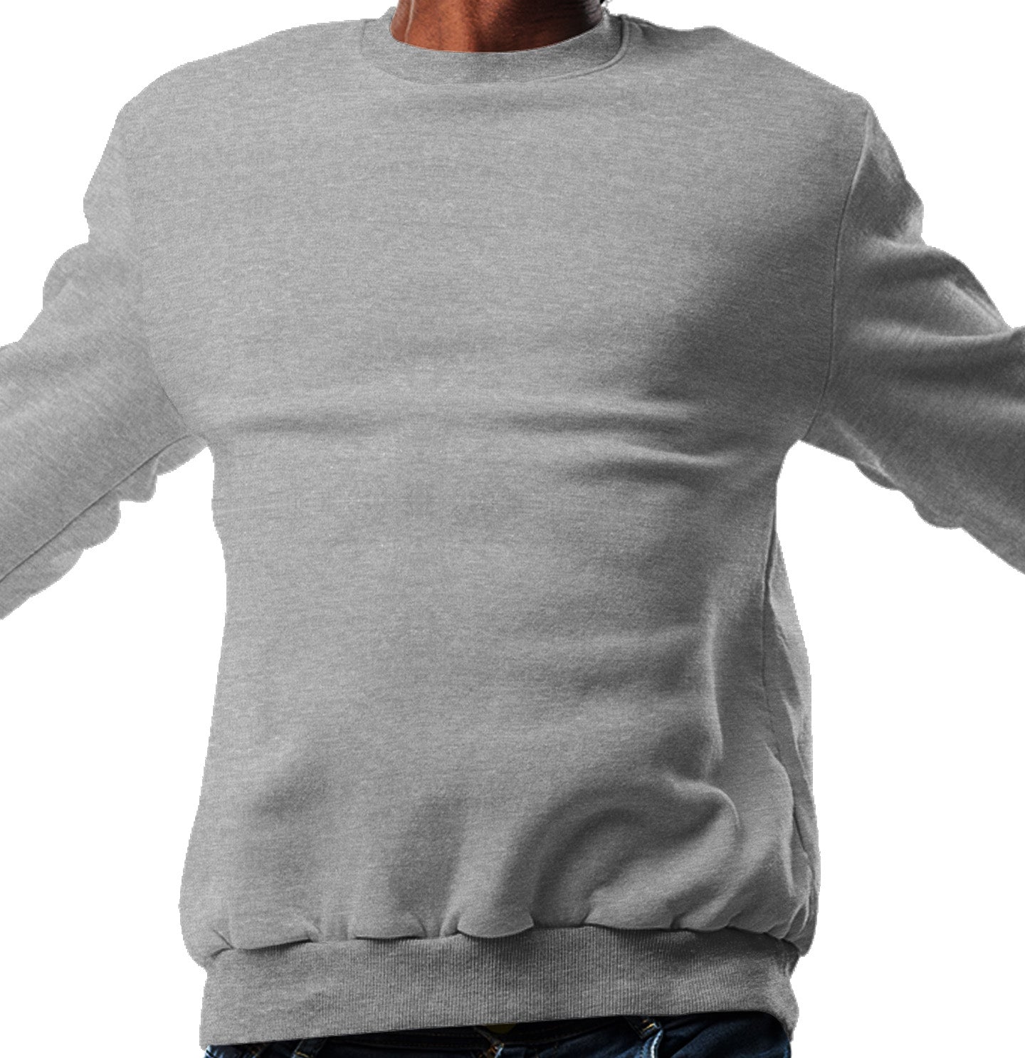 DTH Rams Athletics Full Color Sport Arch - Adult Unisex Crewneck Sweatshirt - Grey