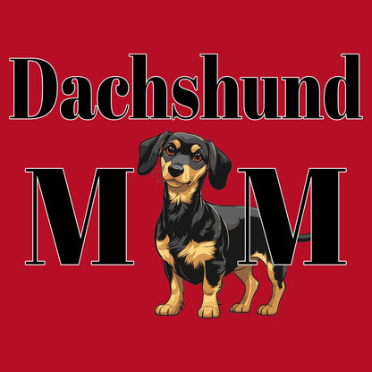 Dachshund Mom Illustration - Personalized Custom Women's V-Neck T-Shirt