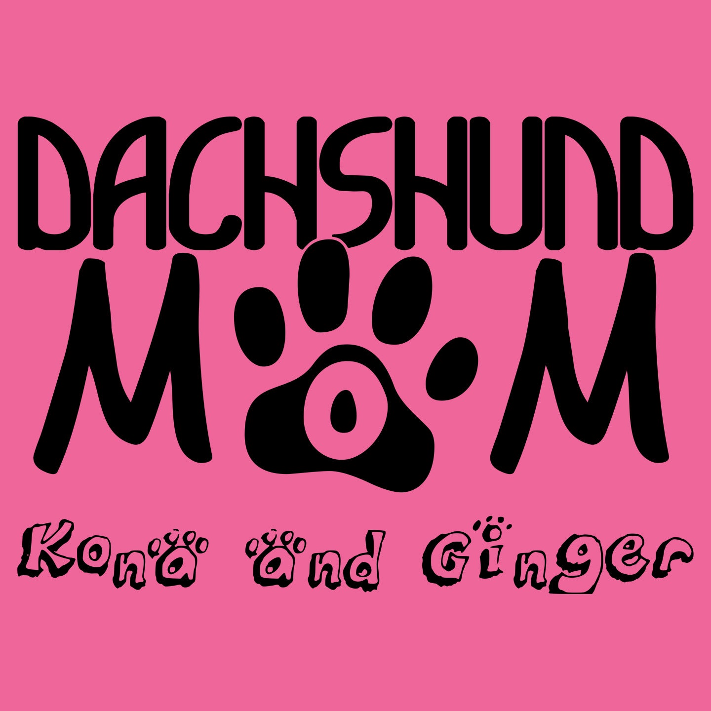 Dachshund Mom Paw Text - Personalized Custom Women's Tri-Blend T-Shirt